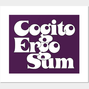 Cogito Ergo Sum --- René Descartes Philosophy Quote Posters and Art